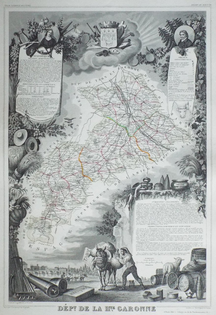 Map of Garonne, Haute